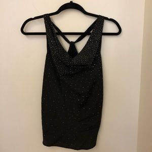Black rhinestone top